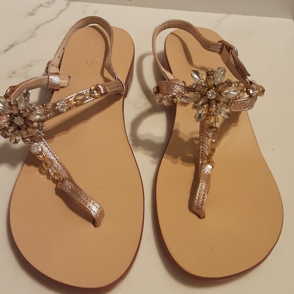 Vero Cuoio Shoes - NWOT  VERO CUOIO Italian made Jeweled Sandals